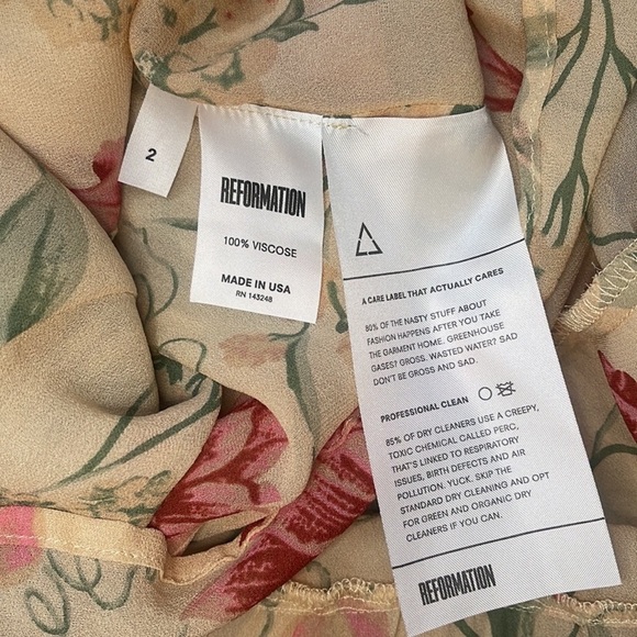 Reformation Odessa off the shoulder Dress "Botany" Floral 2 - Picture 6 of 15